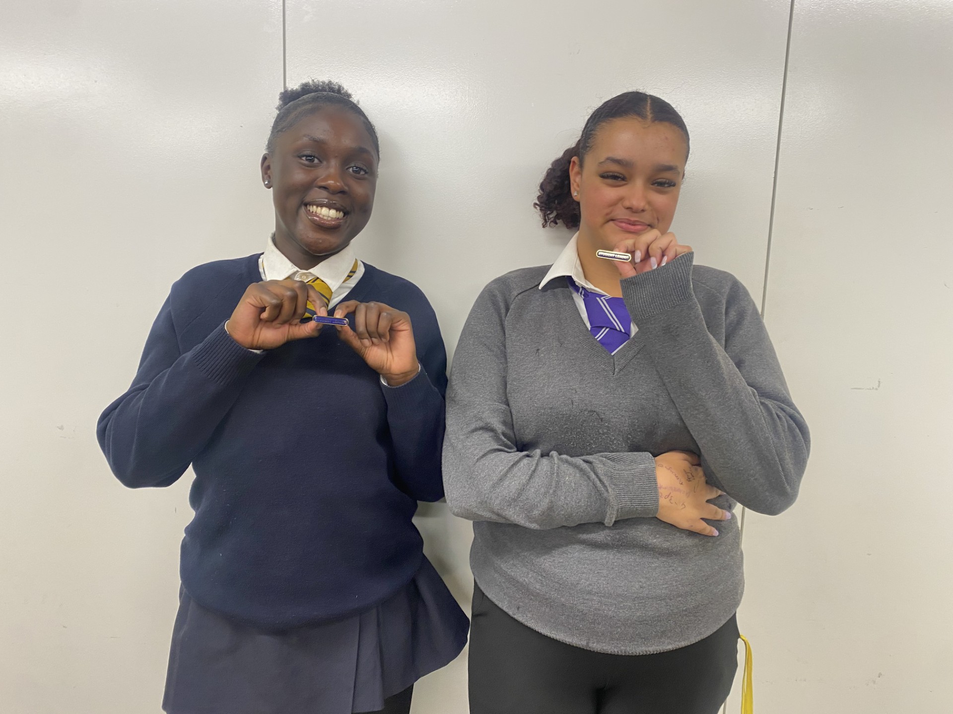 Two Brave Girls young leaders smiling